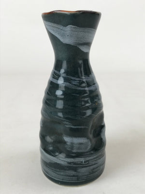Japanese Sake Bottle Porcelain Tokkuri Vtg Ichi-Go Blue Brushstroke Design TS618
