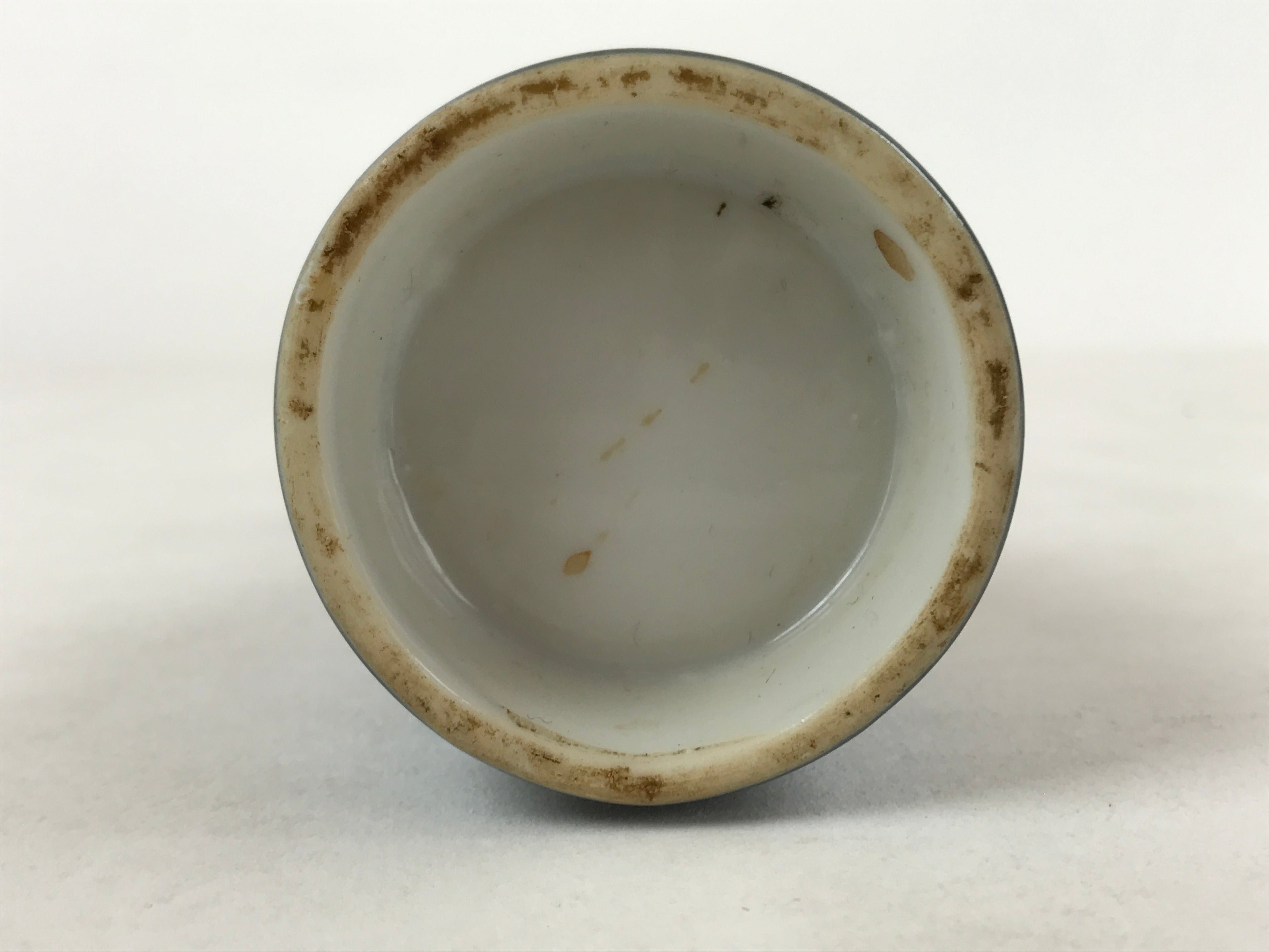 Japanese Sake Bottle Porcelain Tokkuri Vtg Ichi-Go Blue Brushstroke Design TS618