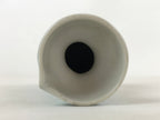 Japanese Sake Bottle Porcelain Tokkuri Vtg Ichi-Go Brown Streak Light Blue TS617