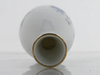 Japanese Sake Bottle Porcelain Tokkuri Vtg Ichi-Go Grapes Leaves Blue Pink TS685