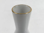 Japanese Sake Bottle Porcelain Tokkuri Vtg Ichi-Go Grapes Leaves Blue Pink TS686