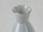Japanese Sake Bottle Porcelain Tokkuri Vtg Kutani Ware Orange Black Stripe TS605