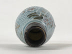 Japanese Sake Bottle Porcelain Tokkuri Vtg Military Commemorative Blue TS598