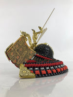 Japanese Samurai Helmet Kabuto Vtg Boys' Festival Armor Decor Gold Red ID596