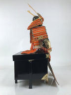 Japanese Samurai Miniature Armor Yoroi Set Vtg Boys' Festival Lacquer Box ID627