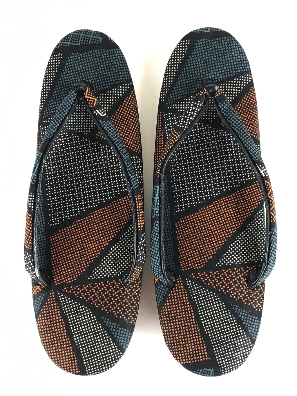 Japanese Sandals Zori Kimono Accessory Vtg Traditonal Footwear Women Black JK500
