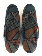 Japanese Sandals Zori Kimono Accessory Vtg Traditonal Footwear Women Black JK500