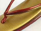 Japanese Sandals Zori Kimono Accessory Vtg Traditonal Footwear Women Gold JK499