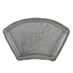 Japanese Sasaki Crystal Glass Sashimi Plate Kozara Vtg Fan Shape Plant Clear Y85