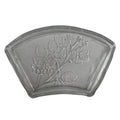Japanese Sasaki Crystal Glass Sashimi Plate Kozara Vtg Fan Shape Plant Clear Y88