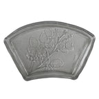 Japanese Sasaki Crystal Glass Sashimi Plate Kozara Vtg Fan Shape Plant Clear Y88