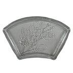 Japanese Sasaki Crystal Glass Sashimi Plate Kozara Vtg Fan Shape Plant Clear Y92