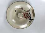 Japanese Satsuma Porcelain Lidded Teapot Vtg Kyusu Yokode Plum Beige Red Y336