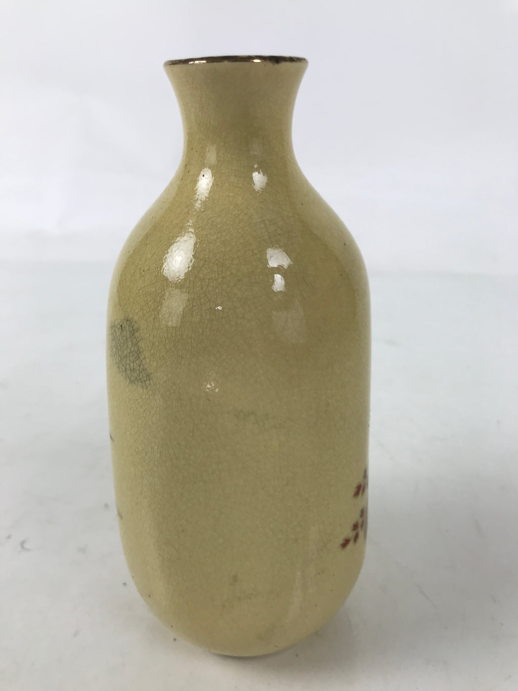 Japanese Satsuma Porcelain Sake Bottle Tokkuri Vtg Ho-oh Phoenix Bird TS820