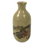 Japanese Satsuma Porcelain Sake Bottle Tokkuri Vtg Ho-oh Phoenix Bird TS820