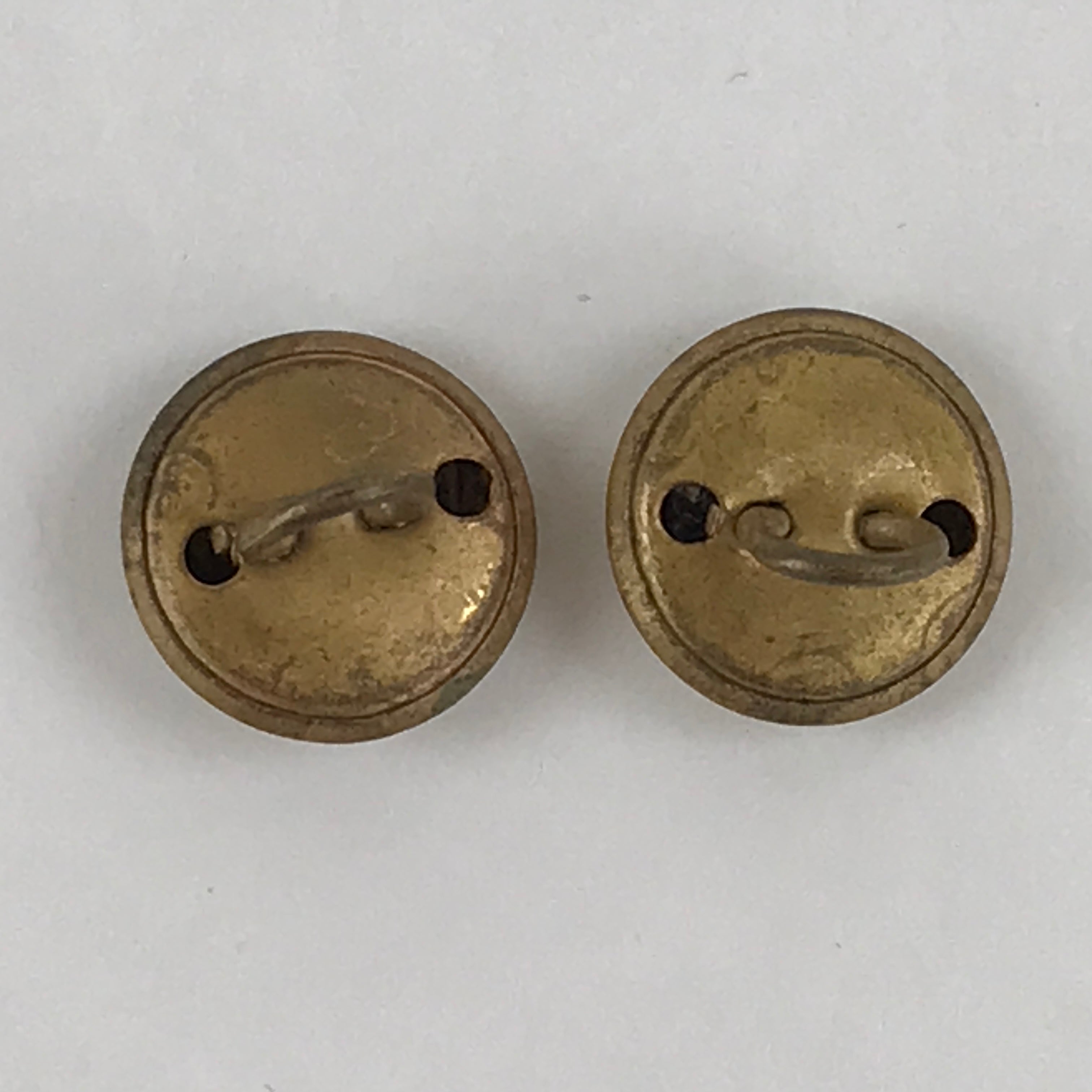 Japanese School Uniform Old Buttons Vtg Gakuran Gold Metal Showa Student JK516