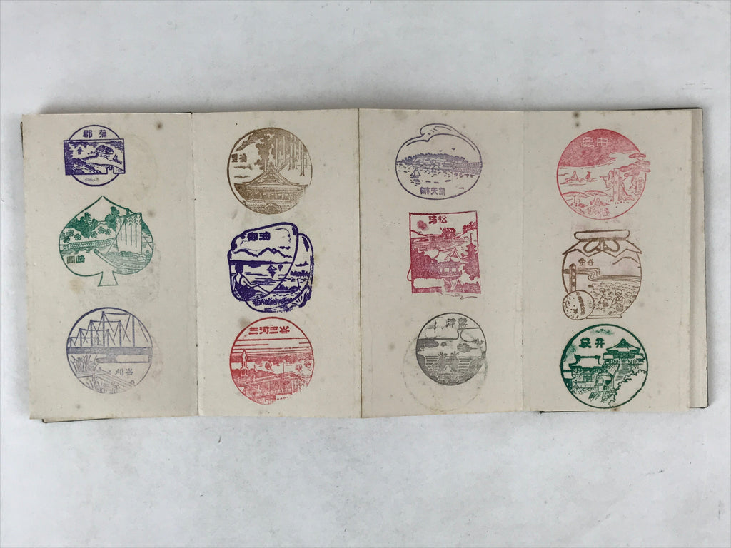 Japanese Seal Stamp Shuin Book C1930 Nagoya Pan Pacific Peace Exhibition BA266