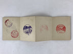 Japanese Seal Stamp Shuin Book Vtg C1930 Used Shrine Ropeway Black BA223
