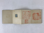 Japanese Seal Stamp Shuin Book Vtg C1930 Used Shrine Ropeway Black BA223