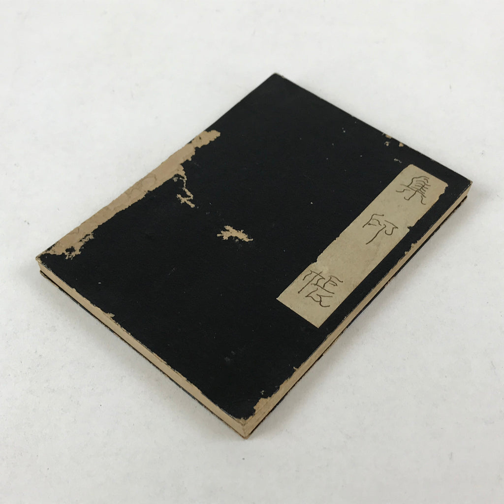 Japanese Seal Stamp Shuin Book Vtg C1930 Used Shrine Ropeway Black BA223
