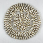 Japanese Seashell Trivet Nabeshiki Underlay Flowerpot Seashell Art White JK541