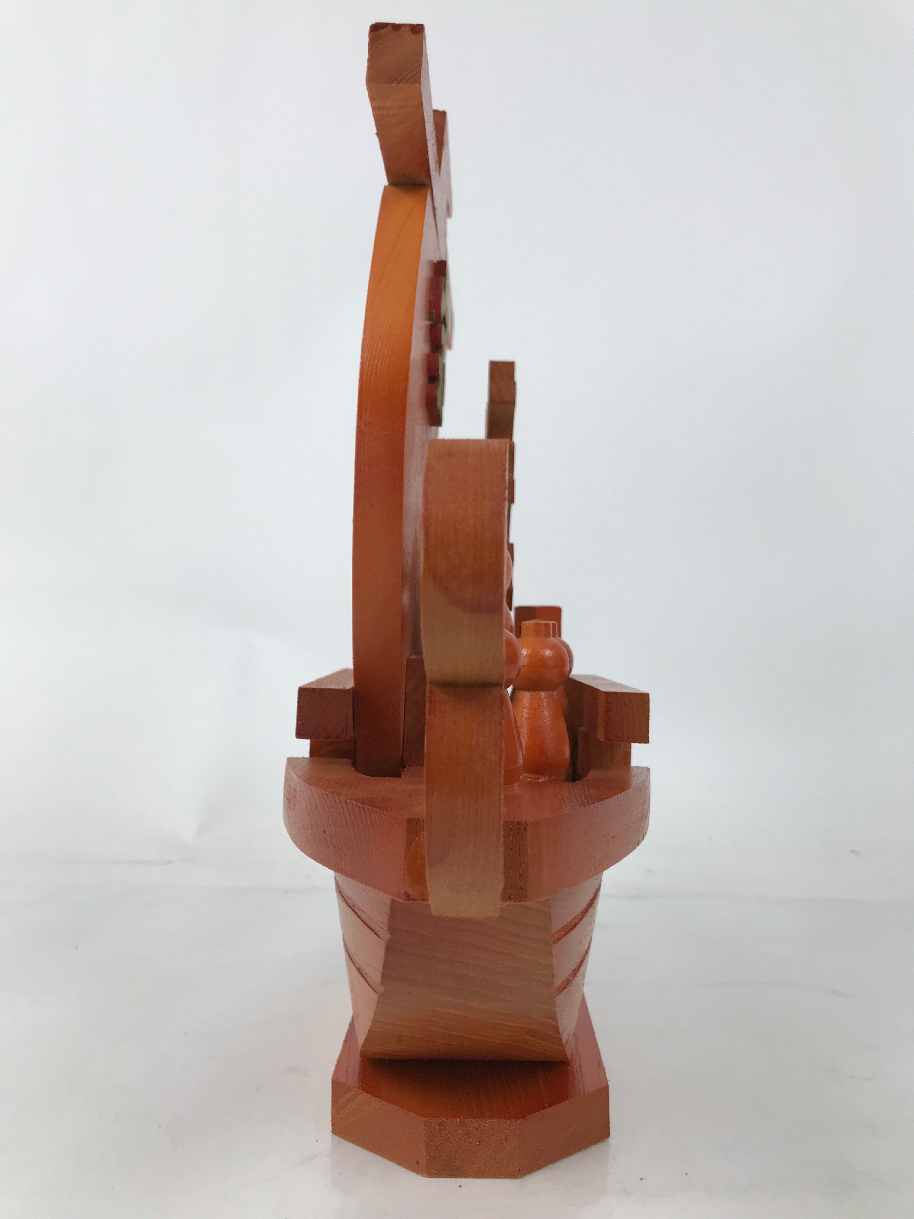 Japanese Seven Lucky Gods Wooden Treasure Ship Statue Vtg Good Fortune ST37