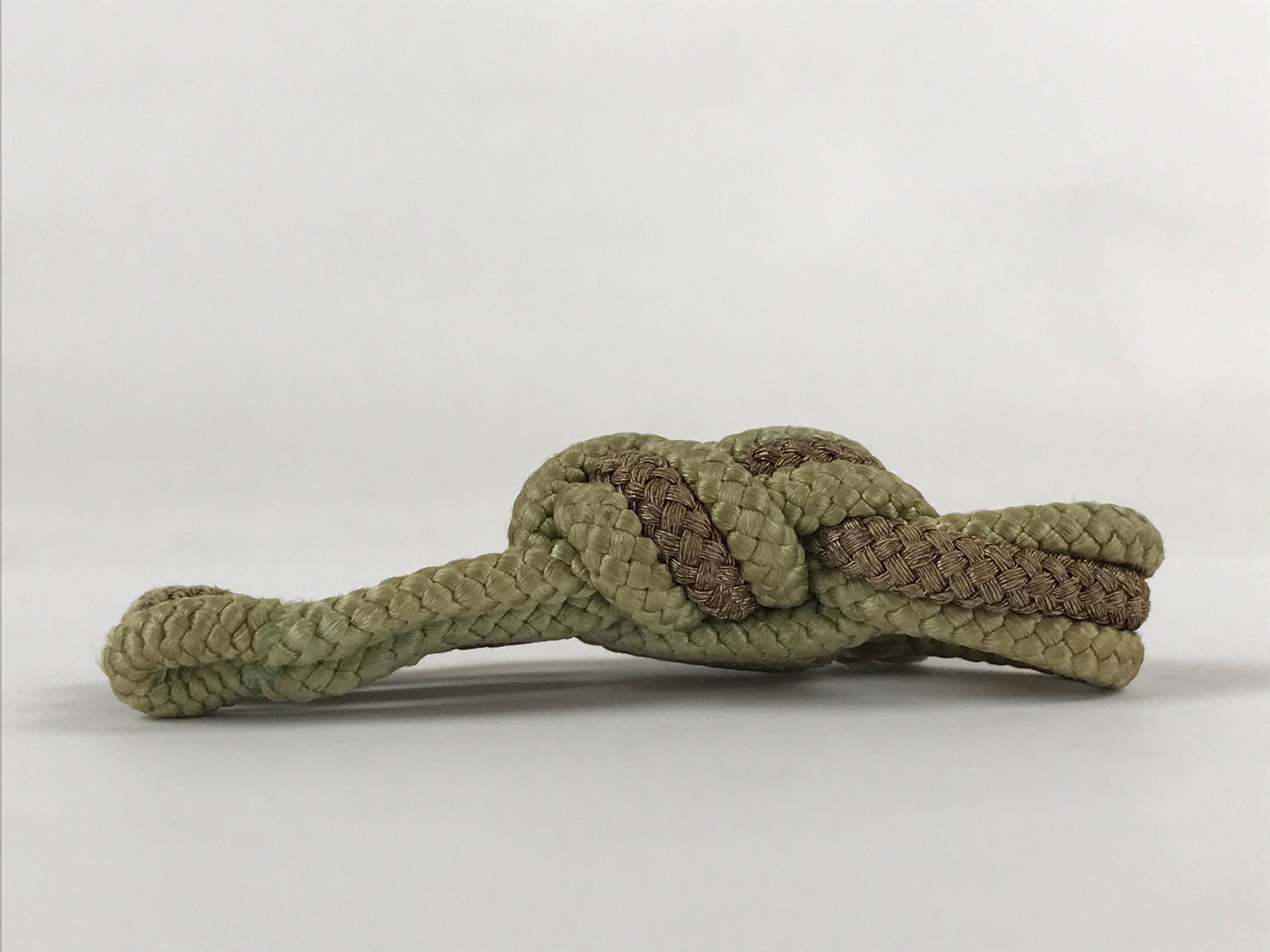 Japanese Shamisen String Anchor Neo Vtg Silk Cord Accessory Brown Green JK584