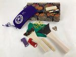 Japanese Shamisen W/ Case Vtg Traditional Wooden Instrument Complete Set JK667