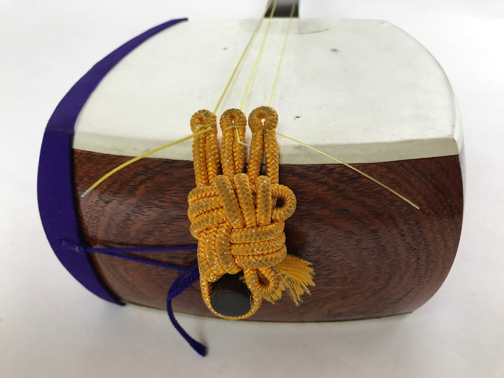 Japanese Shamisen W/ Case Vtg Traditional Wooden Instrument Complete Set JK667