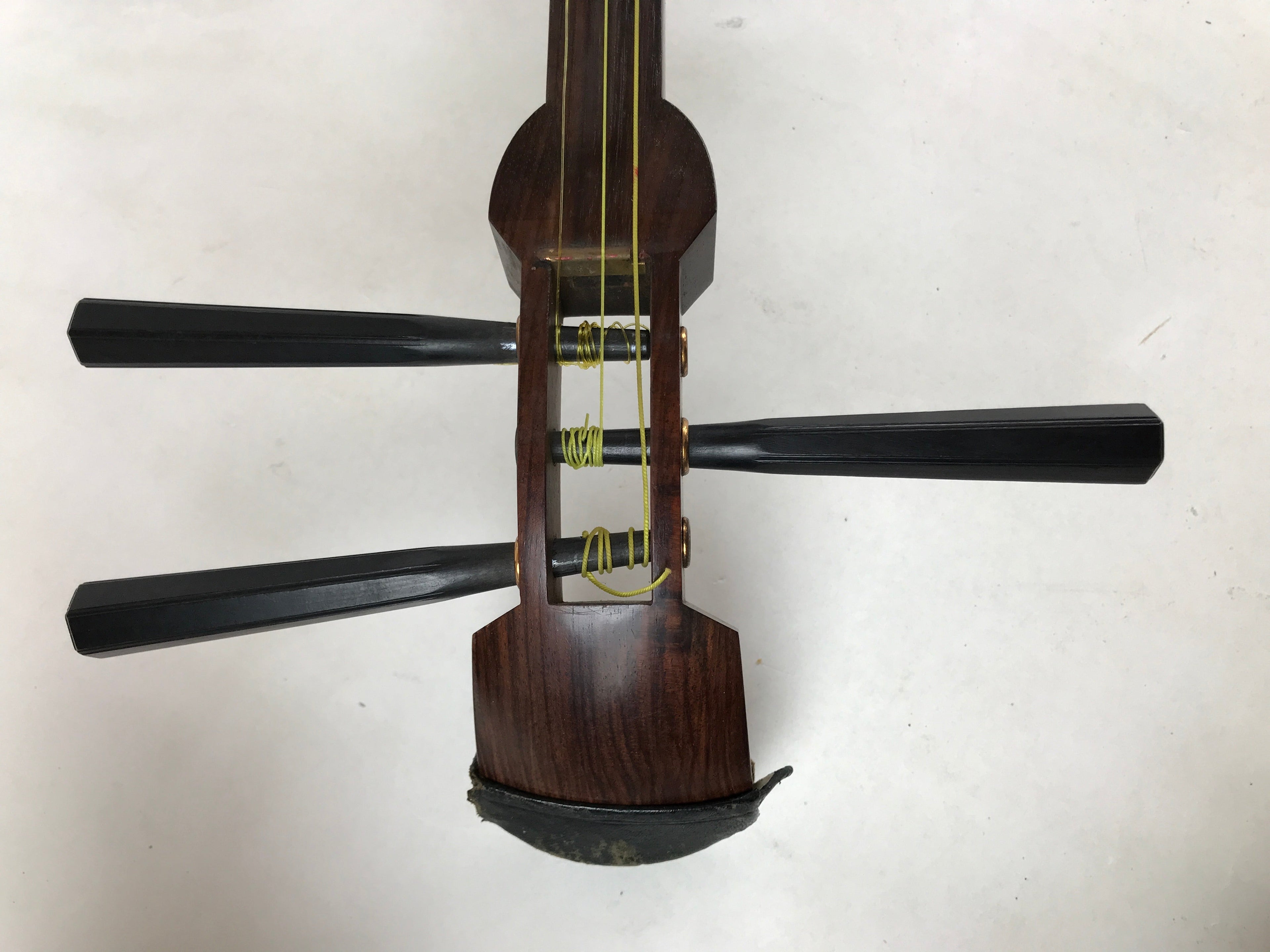 Japanese Shamisen W/ Case Vtg Traditional Wooden Instrument Complete Set JK667