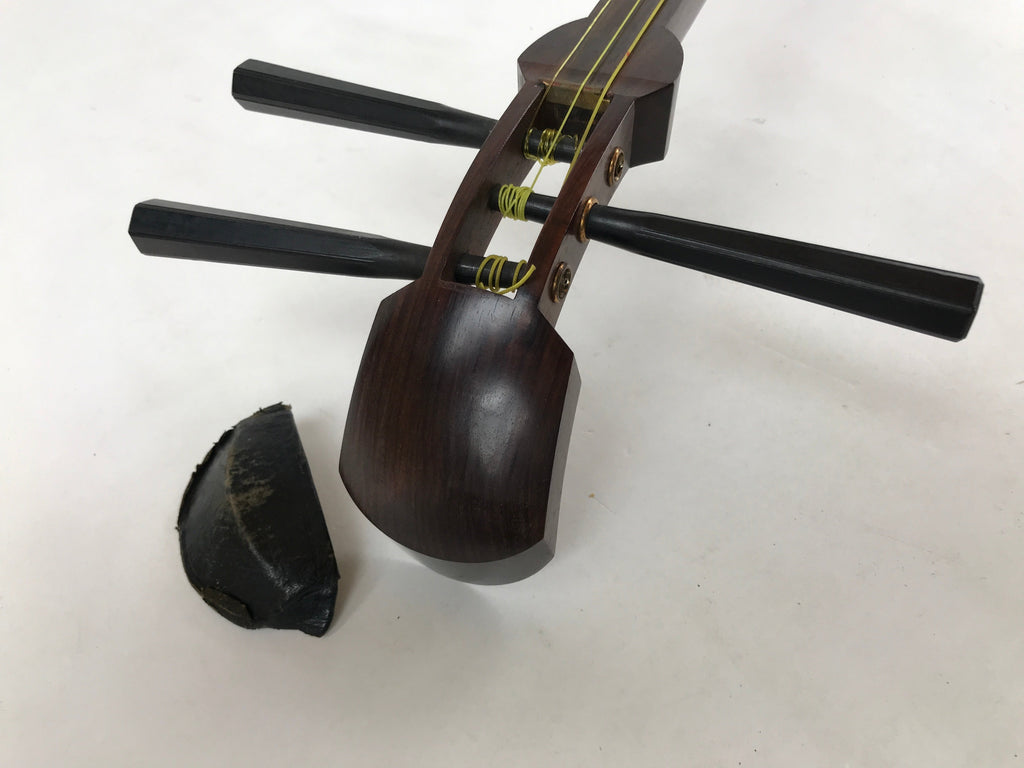 Japanese Shamisen W/ Case Vtg Traditional Wooden Instrument Complete Set JK667