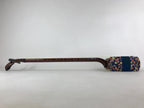 Japanese Shamisen With Case Vtg Traditional Wooden Instrument Dark Brown JK579