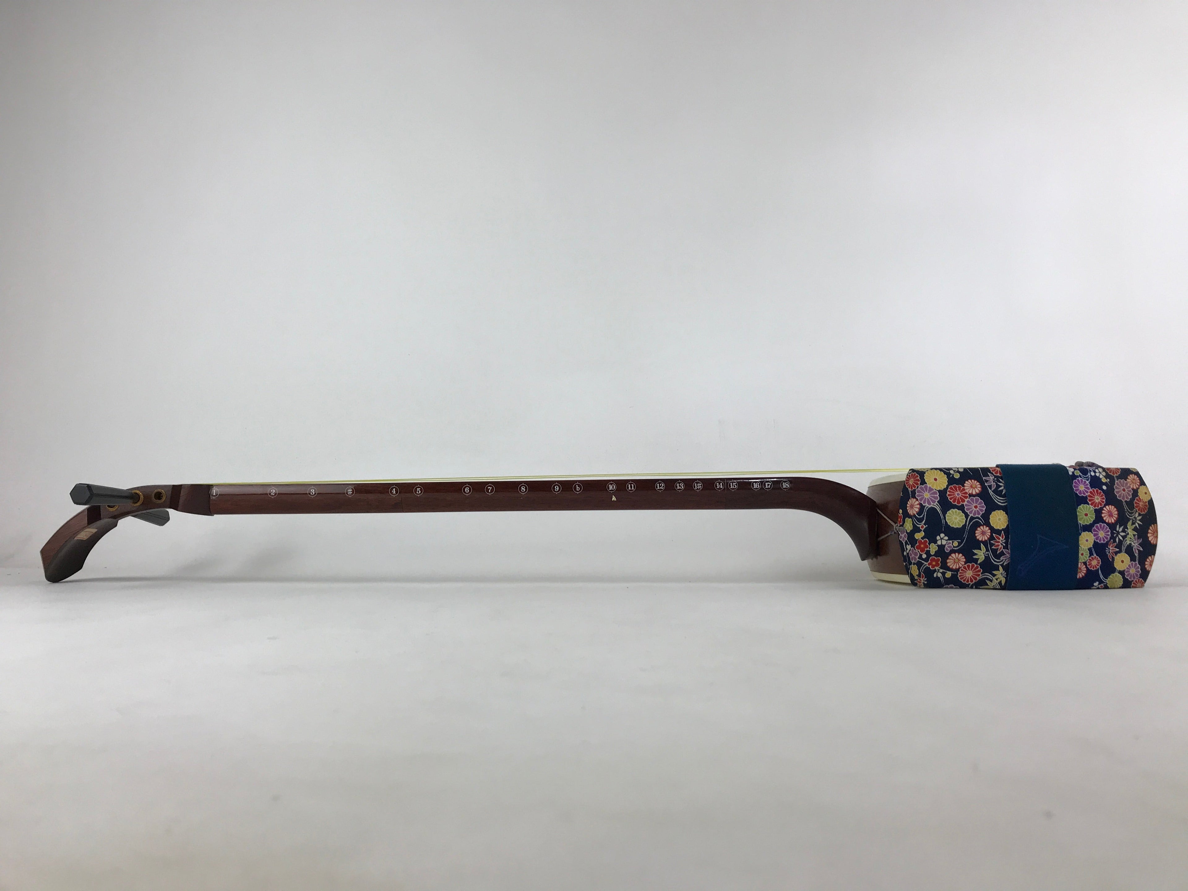 Japanese Shamisen With Case Vtg Traditional Wooden Instrument Dark Brown JK579