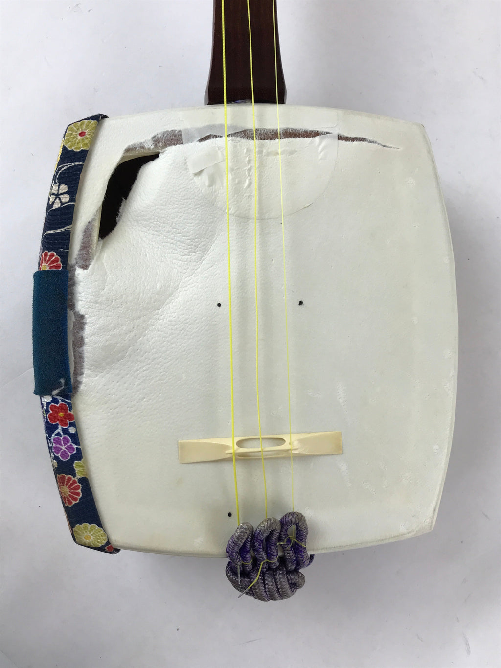 Japanese Shamisen With Case Vtg Traditional Wooden Instrument Dark Brown JK579