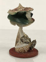 Japanese Shell Kokeshi Doll Vtg Figurine Frog Green Brown Wobbly Head Clam KF802