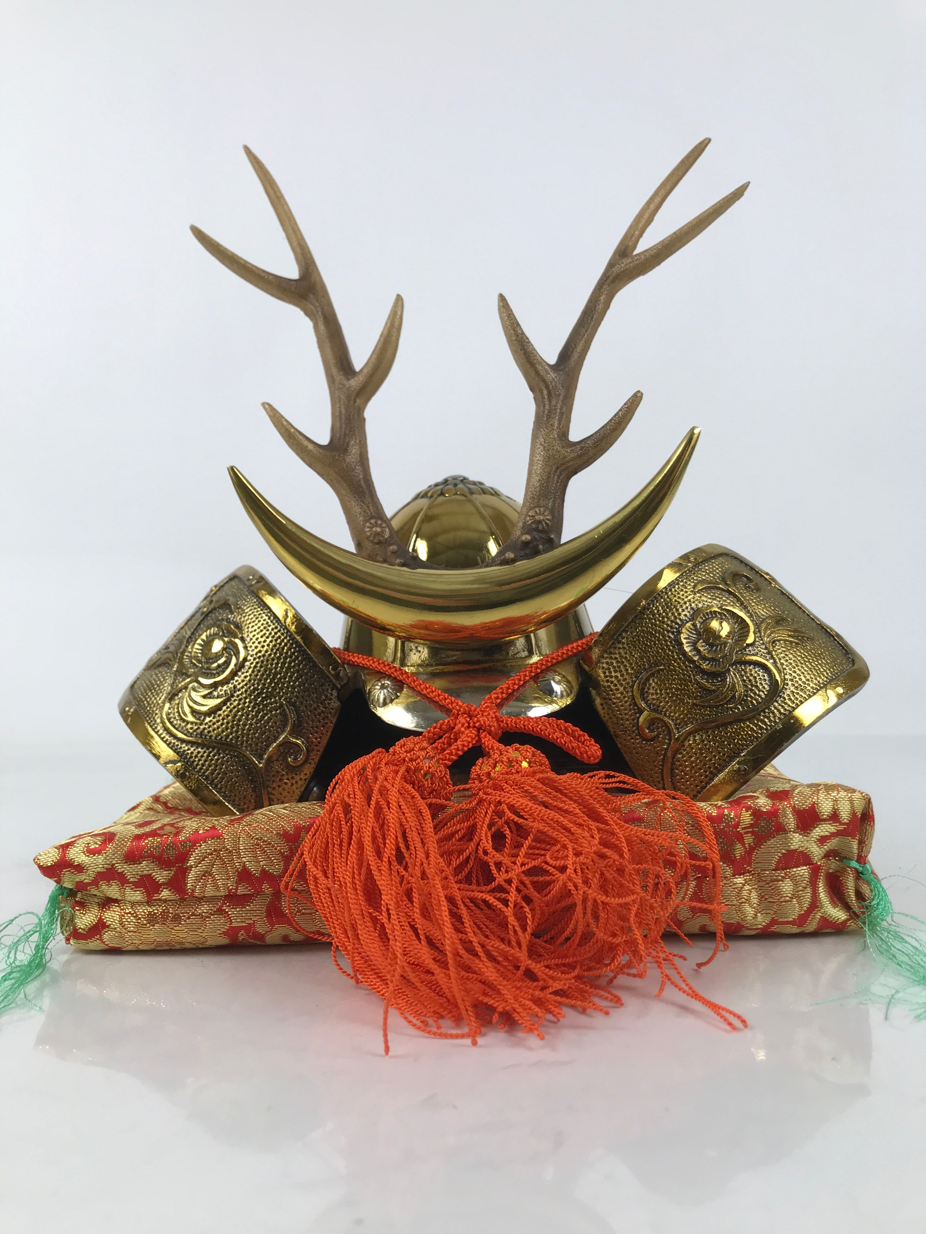 Japanese Shikanosuke Samurai Helmet Kabuto Vtg Boys Festival Decor