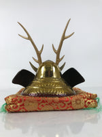 Japanese Shikanosuke Samurai Helmet Kabuto Vtg Boys Festival Decor Antlers ID643