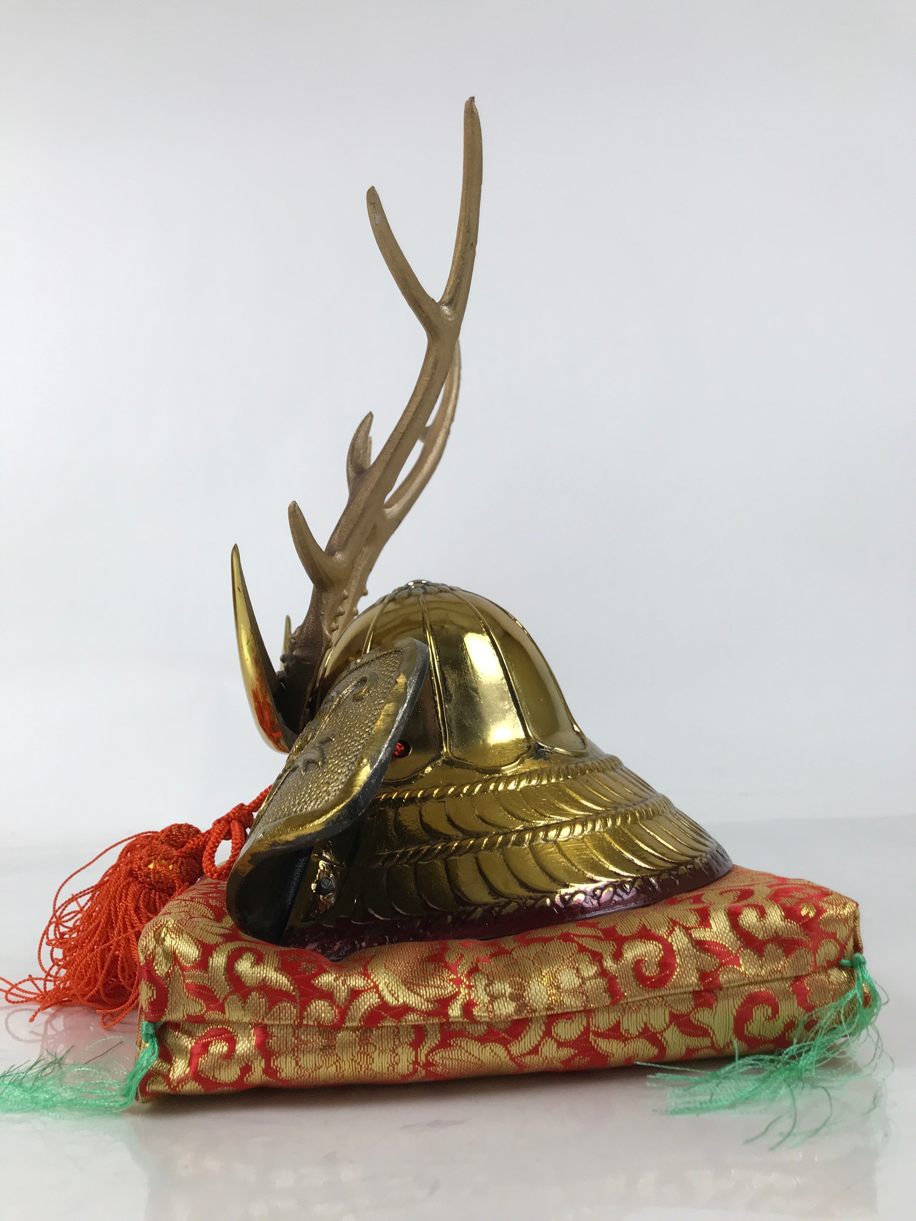 Japanese Shikanosuke Samurai Helmet Kabuto Vtg Boys Festival Decor Antlers ID643