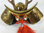 Japanese Shikanosuke Samurai Helmet Kabuto Vtg Boys Festival Decor Antlers ID643