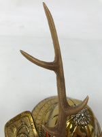 Japanese Shikanosuke Samurai Helmet Kabuto Vtg Boys Festival Decor Antlers ID643
