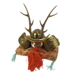 Japanese Shikanosuke Samurai Helmet Kabuto Vtg Boys Festival Decor Antlers ID643