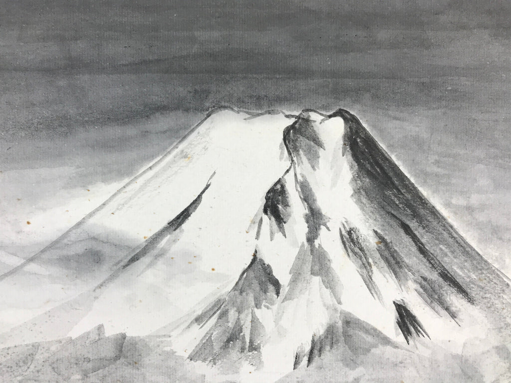 Japanese Shikishi Art Board Art Painting Nihonga Picture Mt Fuji Mountain A502