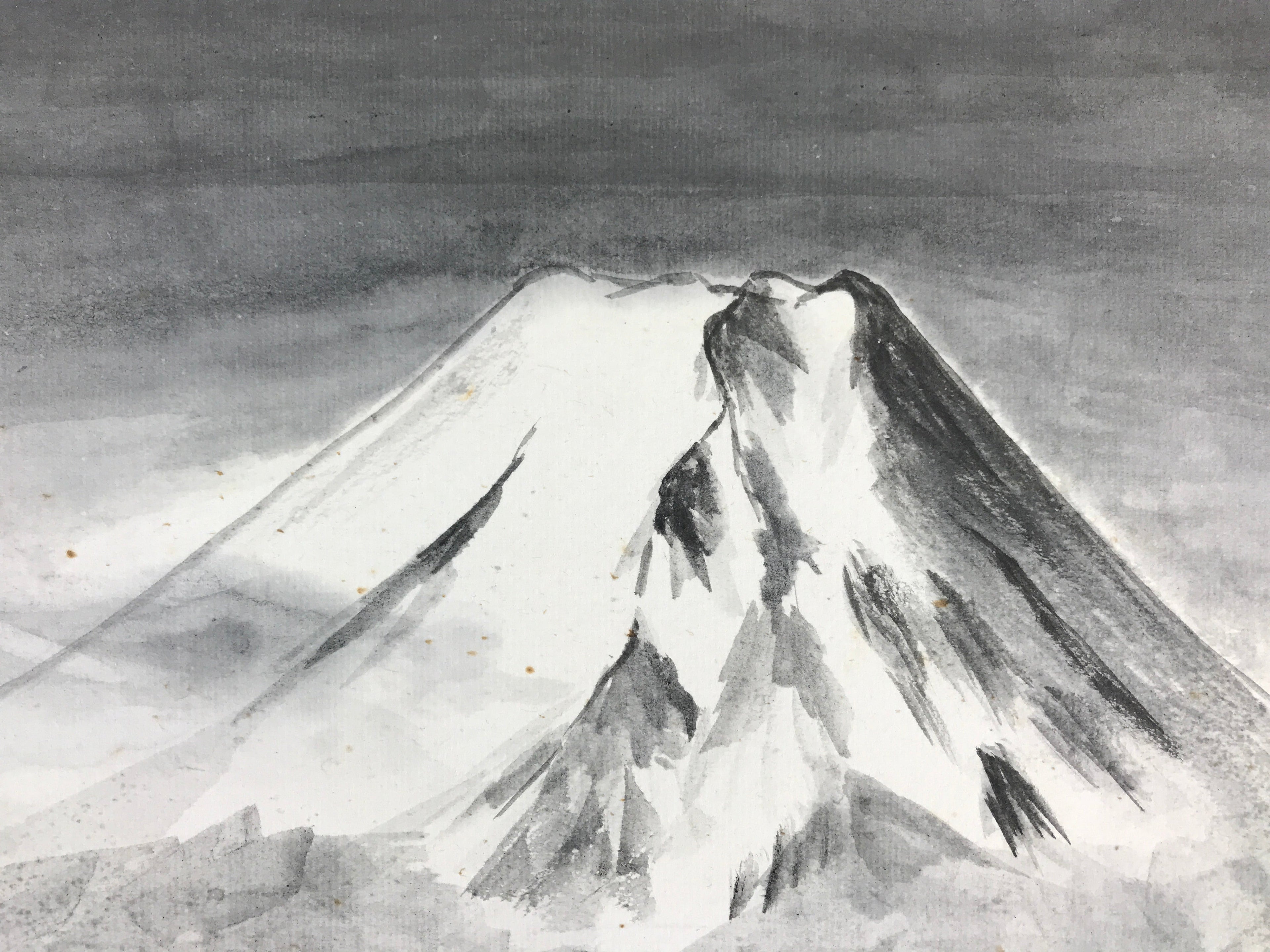 Japanese Shikishi Art Board Art Painting Nihonga Picture Mt Fuji Mountain A502