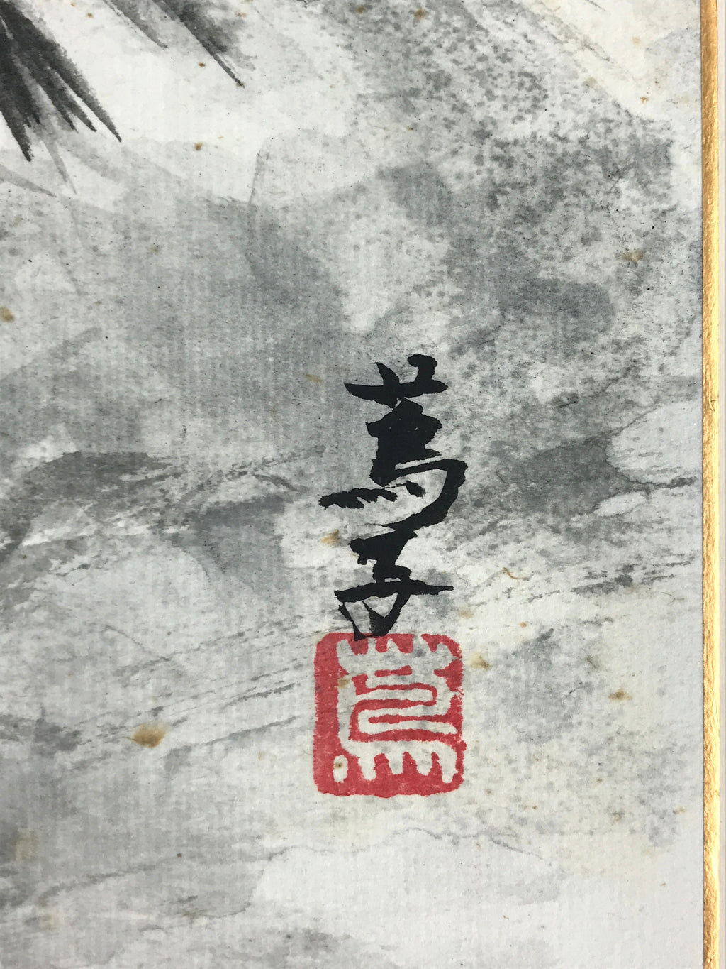 Japanese Shikishi Art Board Art Painting Nihonga Picture Mt Fuji Mountain A502
