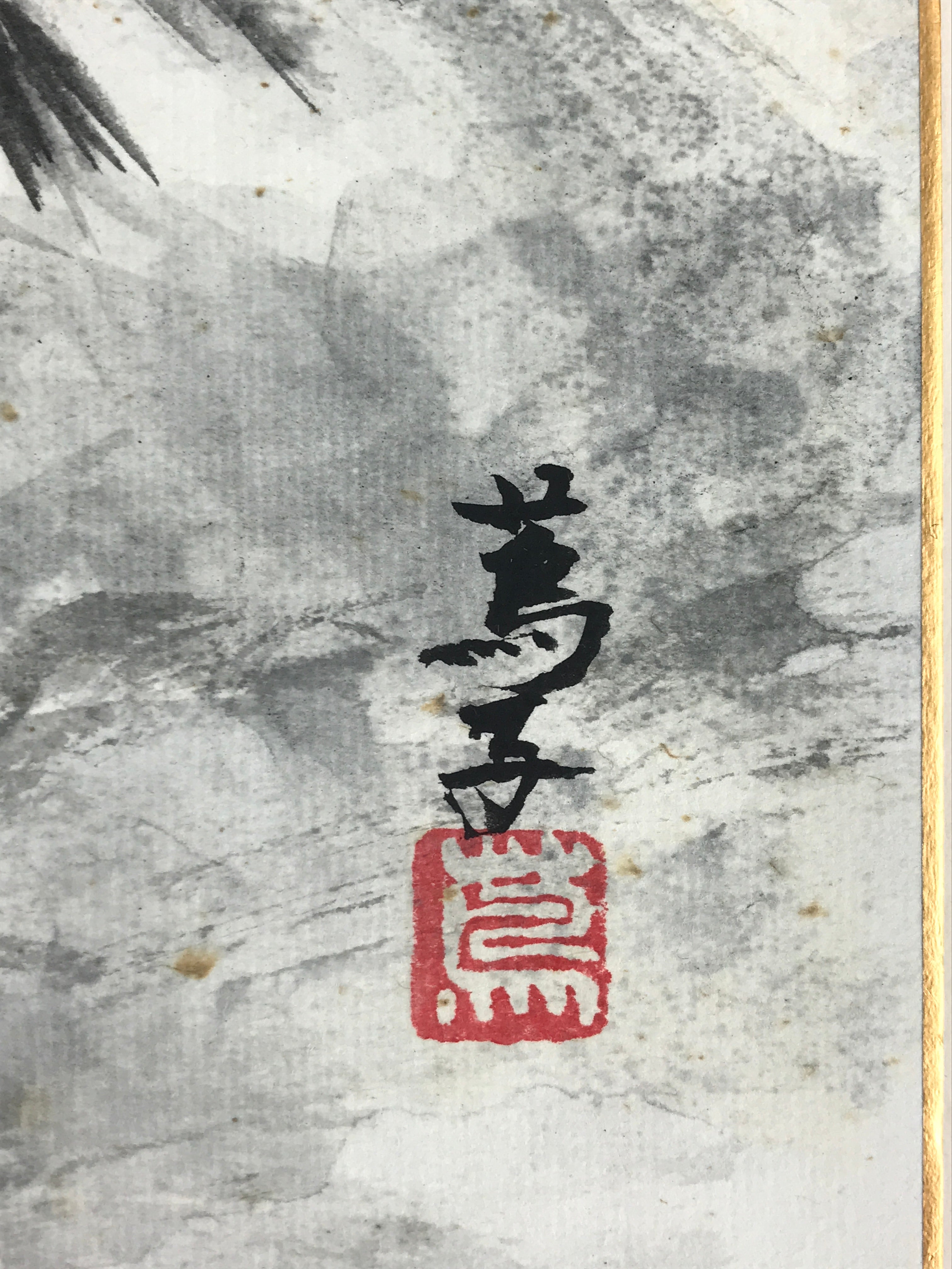 Japanese Shikishi Art Board Art Painting Nihonga Picture Mt Fuji Mountain A502
