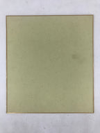 Japanese Shikishi Art Board Haiku Poetry Vtg Black Ink Pastel Background A530