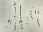 Japanese Shikishi Art Board Haiku Vtg Poetry Black Ink Floral Background A529
