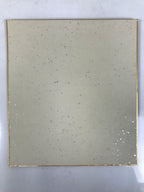 Japanese Shikishi Art Board Oshie Fabric Vtg Bamboo Leaves Orange Gold A692
