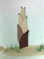 Japanese Shikishi Art Board Oshie Silk Fabric Child Takenoko Bamboo Shoot A791