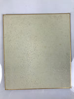 Japanese Shikishi Art Board Oshie Silk Fabric Kimono Woman Geisha Red Moon A796